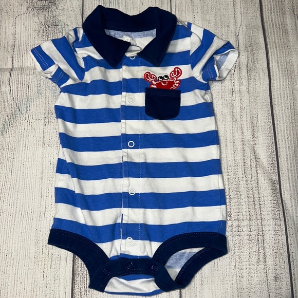 Koala Baby striped crab bodysuit 0-3 months - Picture 1 of 3